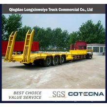 Tri-Axle 30-80ton Low Bed Trailer for Excavator Transportation